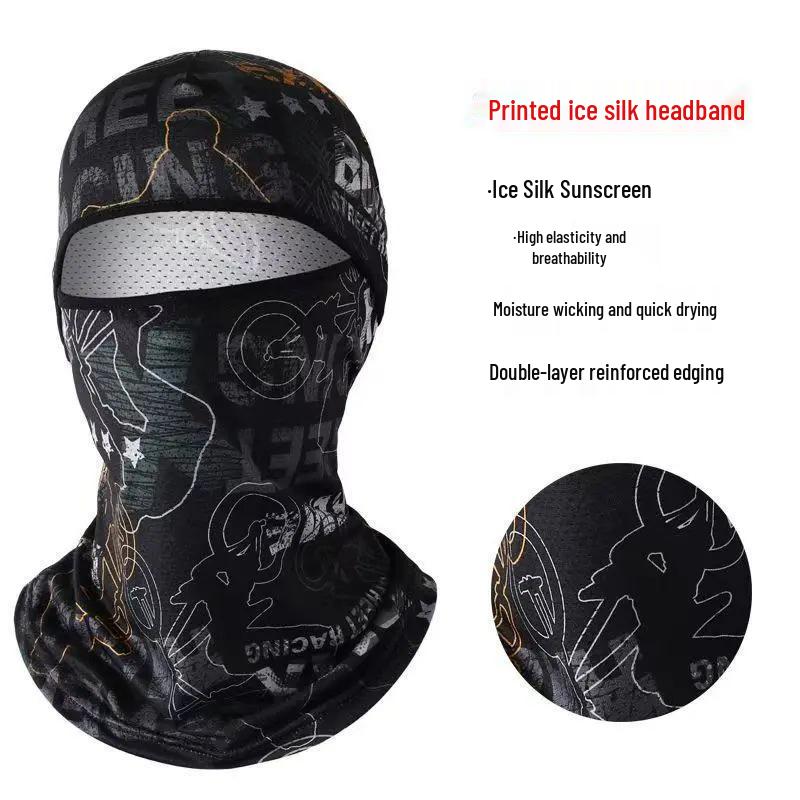 Anti-Burn Ice Silk Welding Headgear: Sweat-Absorbing Full Face & Neck Protection