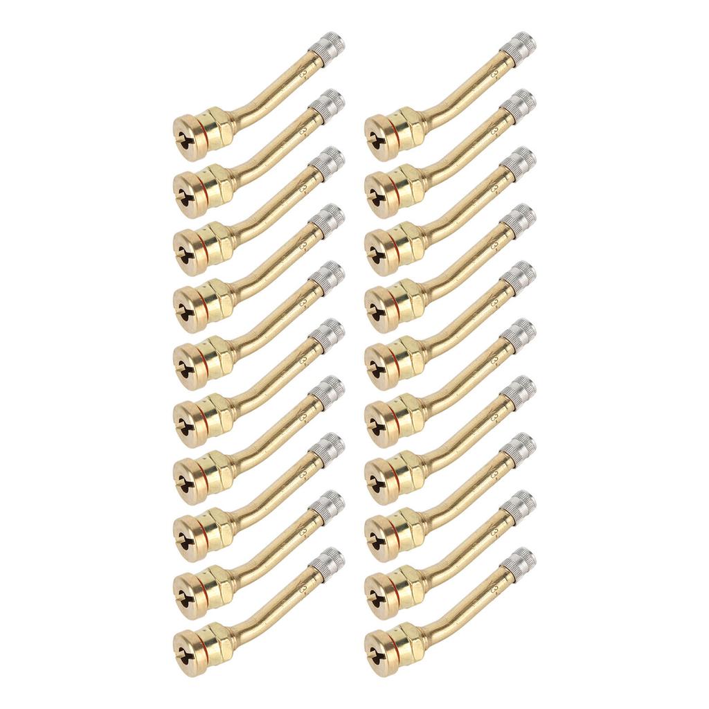 20PCS Tire Valve Stem Copper Excellent Sealing Capacity Rust Prevention For Truck Trailer RV Weeder V3 20 5