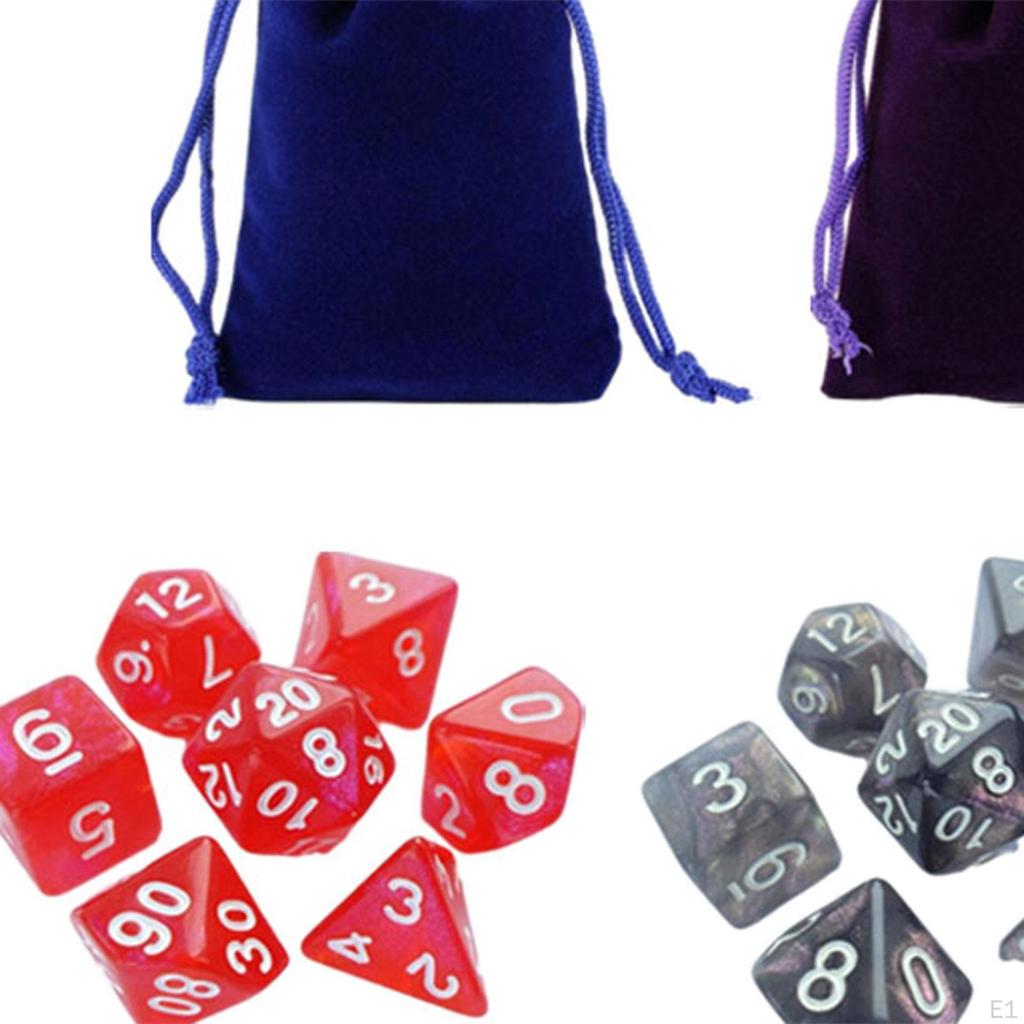 35Pcs Polyhedral Dices Set, Multi Sides Gaming D20 D12 D10 D8 D6 D4 for Party Supplies
