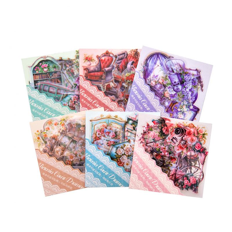 10Pcs Vintage European Palace Items Stickers Luxury Retro Style Journal DIY Collage Decor Supplies