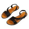 Spring and summer new large size beach women's shoes flat bottom one word outside wear open toe breathable sandals women