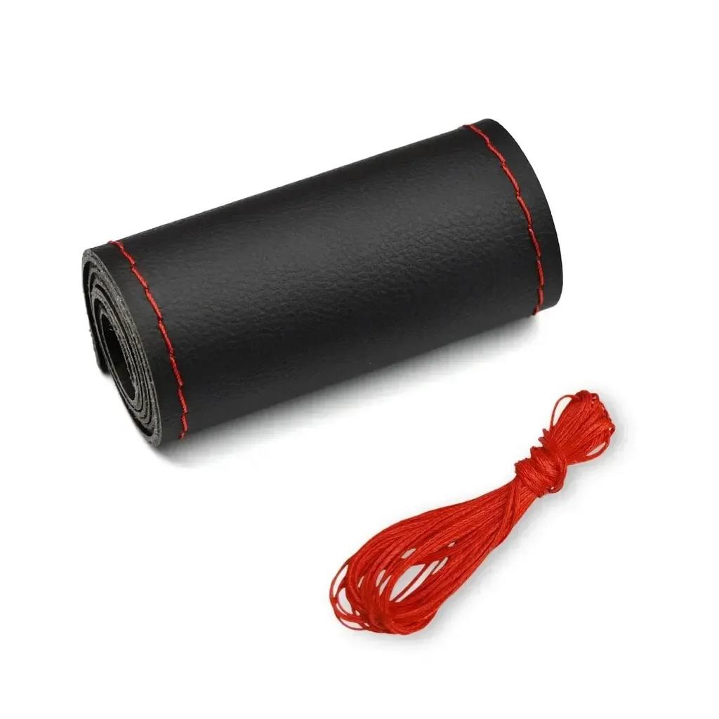 Artificial Leather Steering Wheel Cover Anti-Slip Braiding Cover For Steering Wheel 37cm-38cm Steering Wheel Protector