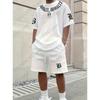 2026 Summer Men 2pcs Setmens Letter Pattern Casual Sports sT-Shirt Shorts Set Adult Men Jogging Plus Size Tracksuit 2 Piece Set