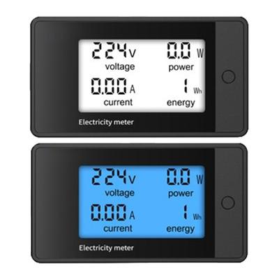 LCD Digital Voltmeter Ammeter Volt Amp Watt KWH Detector Tester AC85-400V 0-20A 0-4400W 0-9999KWH Eletricity Monitor