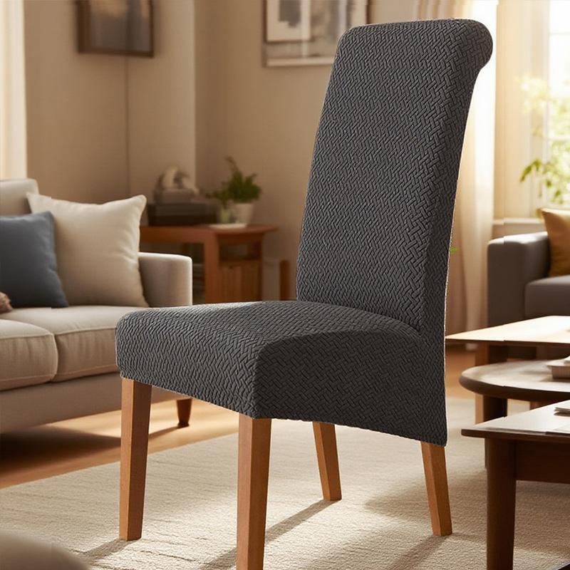 Xl Jacquard Chair Covers For Dining Room Elastic Stretch Chair Slipcover