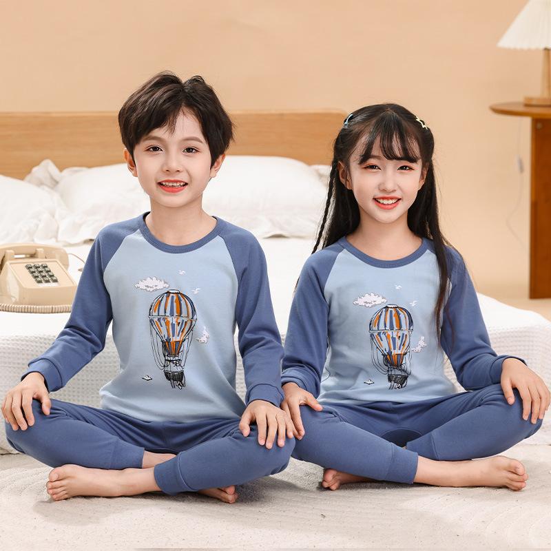 Teens Pajamas Long Sleeve 100% Cotton Pyjamas Big Kids Clothes Sets Children Boys Sleepwear Pajamas for Girls 6 8 10 12 14 Years