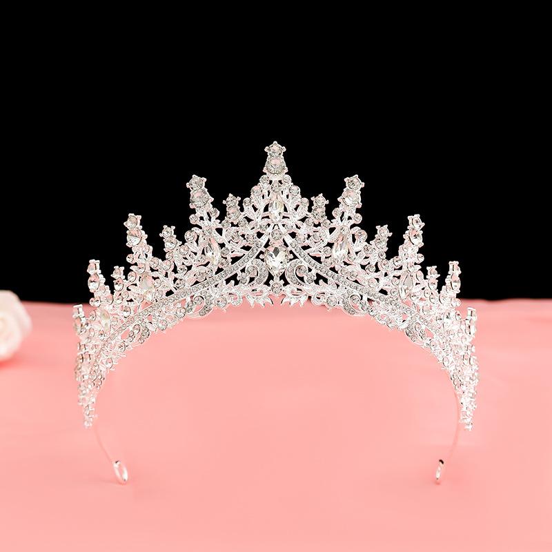 Bride's Crown Headband Wedding Korean Birthday Gift Adult Gift Crystal Crown Princess Dress Hair Accessory