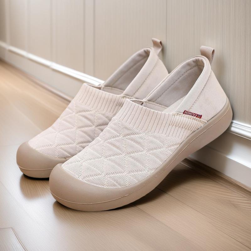 

****** женская тканевая обувь Старая ******* тканевая обувь Подошва S**t Поверхность S**t Летающее плетение Один педаль Дышащая обувь для мамы Легкие ноги Рабочая обувь для толстых 36