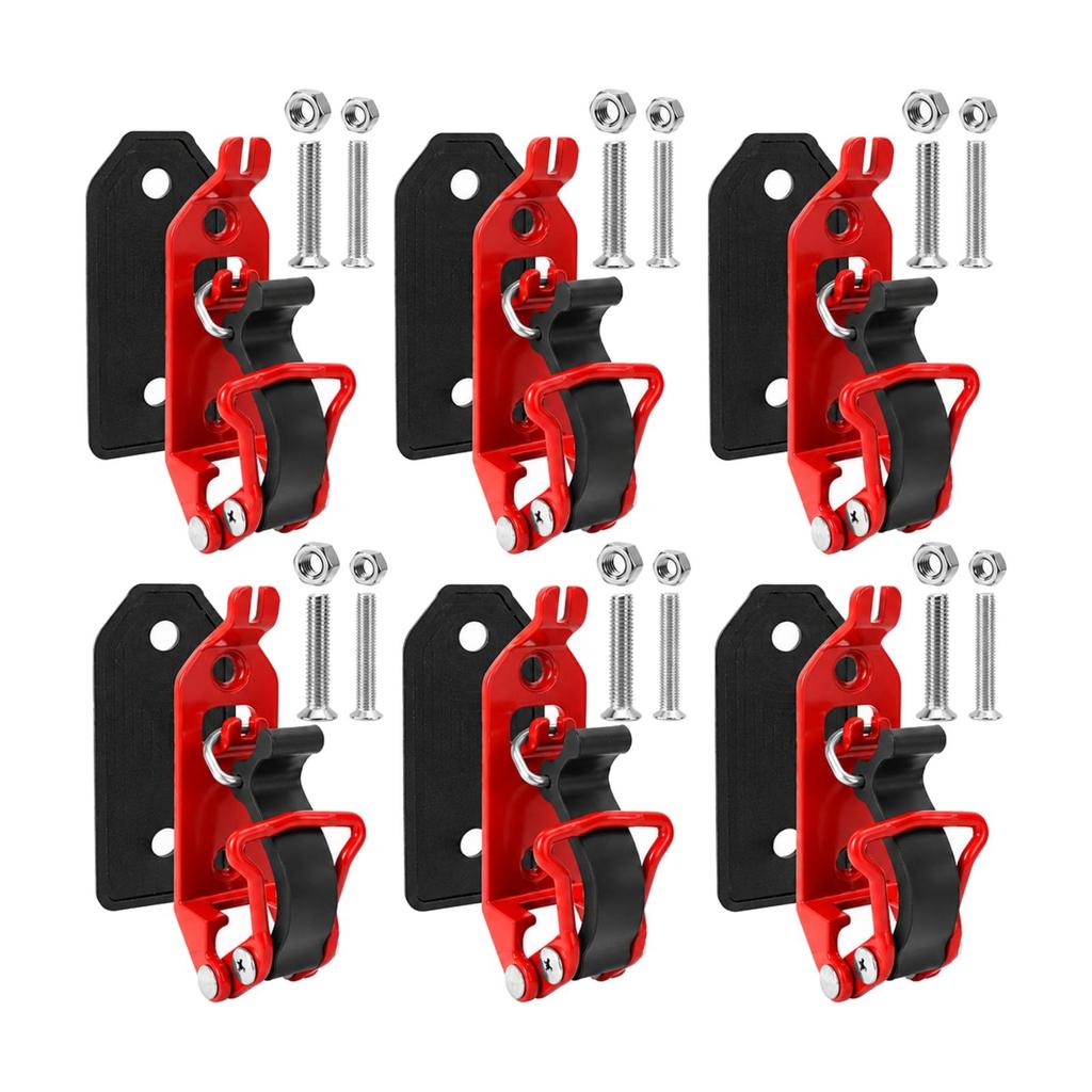6 Pieces Hinged Tool Clamp with Rubber Strap SpaceSaving Hatchet Mounting Easy to Install Axe