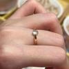 Simple and New In Charm Rings Chinese Style Natural Chalcedony Ice Transparent Glossy Small Round Beads Ring Jewelry Gifts