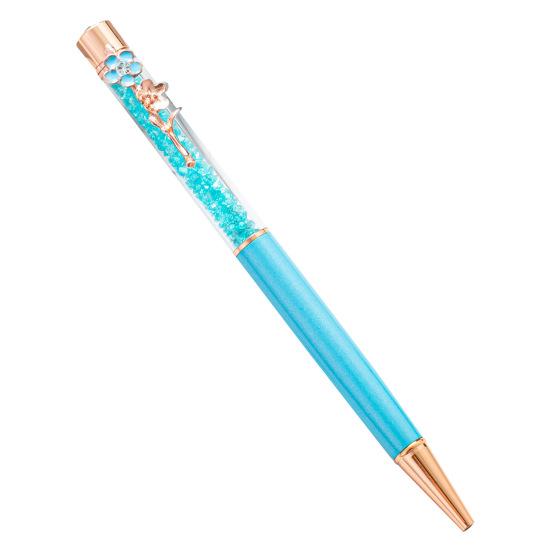 Ball Point Pen Four Leaf Clover Clip Rhinestone Included Multi-color Portable Creative Signing Pen for School