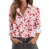 Women's Shirt Blouse Print Button Long Sleeve Casual Basic Shirt Collar Regular Top