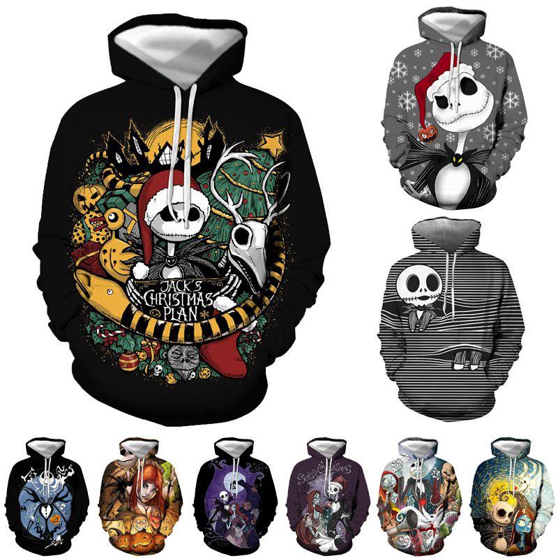 Nightmare Before Christmas 3d Printed Hoodie Jacket Jack Sally Costume Style