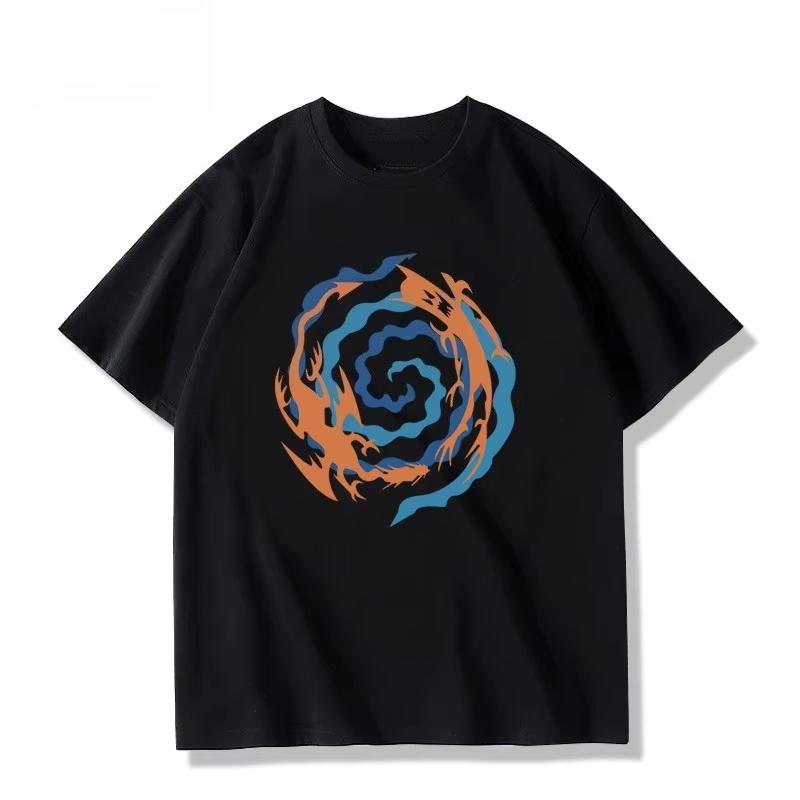 2026 New Fashion Design Simple Fusion Magic Print Premium Men s Short Sleeve Round Neck Comfortable Loose T-Shirt - Men s Sum... S разноцветный