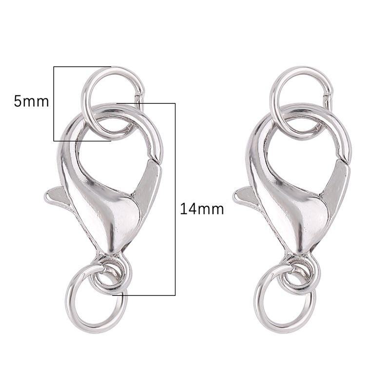 Vysoce kvalitní 12mm slitinová humrová spona pro DIY šperky, ideální pro náramky a náhrdelníky. Kombinace jednoho kruhu.
