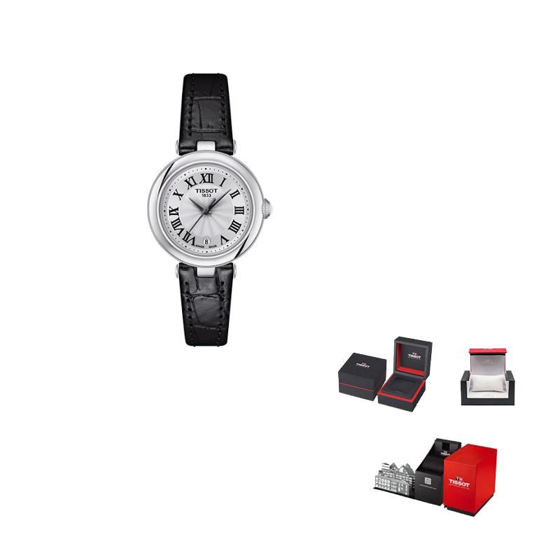 

TISSOT Little Beauty Collection Quartz Movement Women s Watch 26mm Silver Dial Stainless Steel Case T126.010.16.013.00 Black Strap