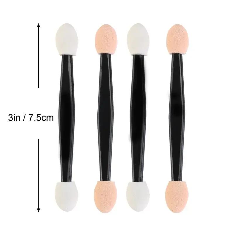 100pcs New Disposable Eyeshadow Brush Set, Dual Sided Sponge Nylon Brushes for Eye Makeup Application