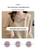 2025 Autumn Plus Size Women's V-Neck Knitted Long Sleeve Sweater