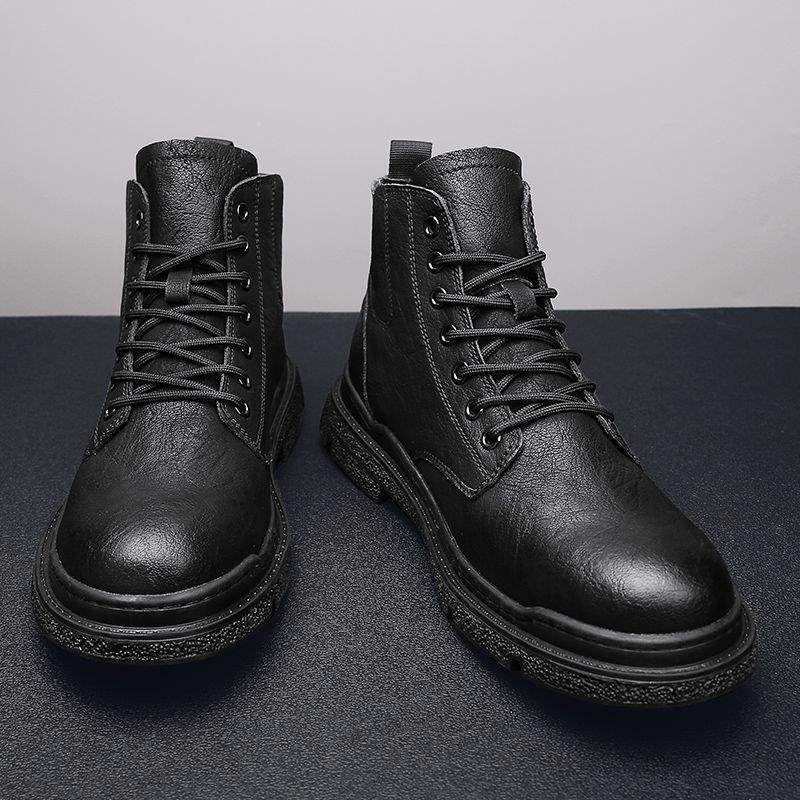 Martin Boots Men's High-top British Leather Shoes Men's Non-slip Soft-soled Short Boots Men's 2025 Autumn New Shoes Men's