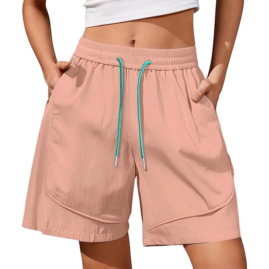 Women's Sports Shorts Casual Loose Color Breathable Quick Drying Shorts