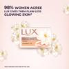 Lux Flaw-Less Glow Bathing Soap For Soft Smooth Glowing Skin With Jasmine Fragrance And Vitamin Enriched Formula 150g X 3 Pack