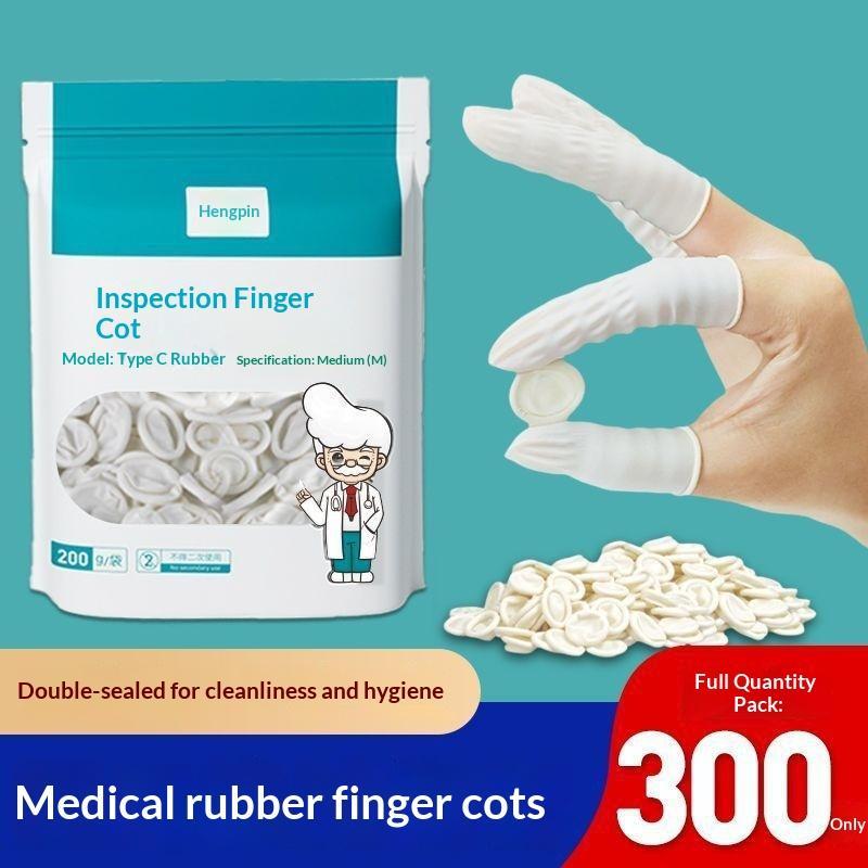 75/300 Stück Einweg-Fingerspitzenhüllen Fingerlinge Schutz Rutschfest Antistatisch Für Schönheit Reinigung Massage Elektronische Reparatur