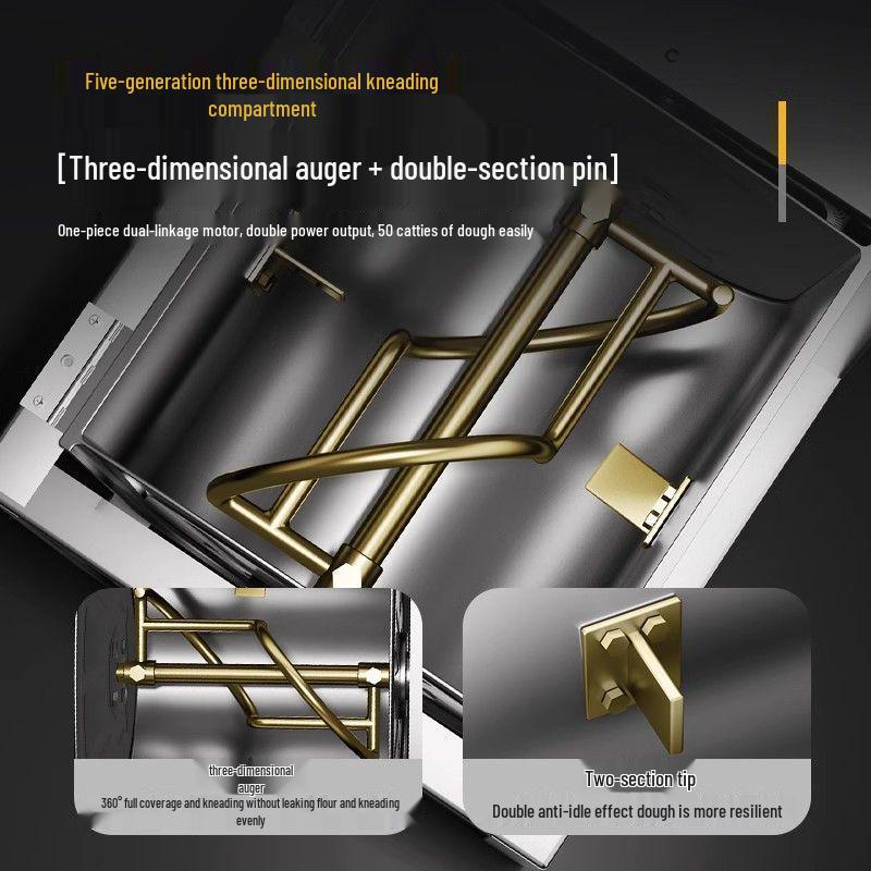 Stainless Steel Automatic Dough Mixer: 5-25 kg Capacity Kneading Machine.