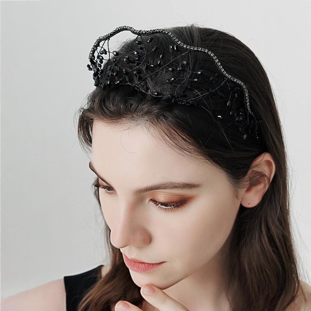 Handmade Sparkling Rhinestone Tiara Elegant Headbands Bride Hair Bands  Birthday