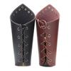 Men Halloween Arm Cuff Adjustable Rivet Decoration Personality Faux Leather Vintage Style Cosplay Medieval Cross Strings Retro Men Oversleeve for