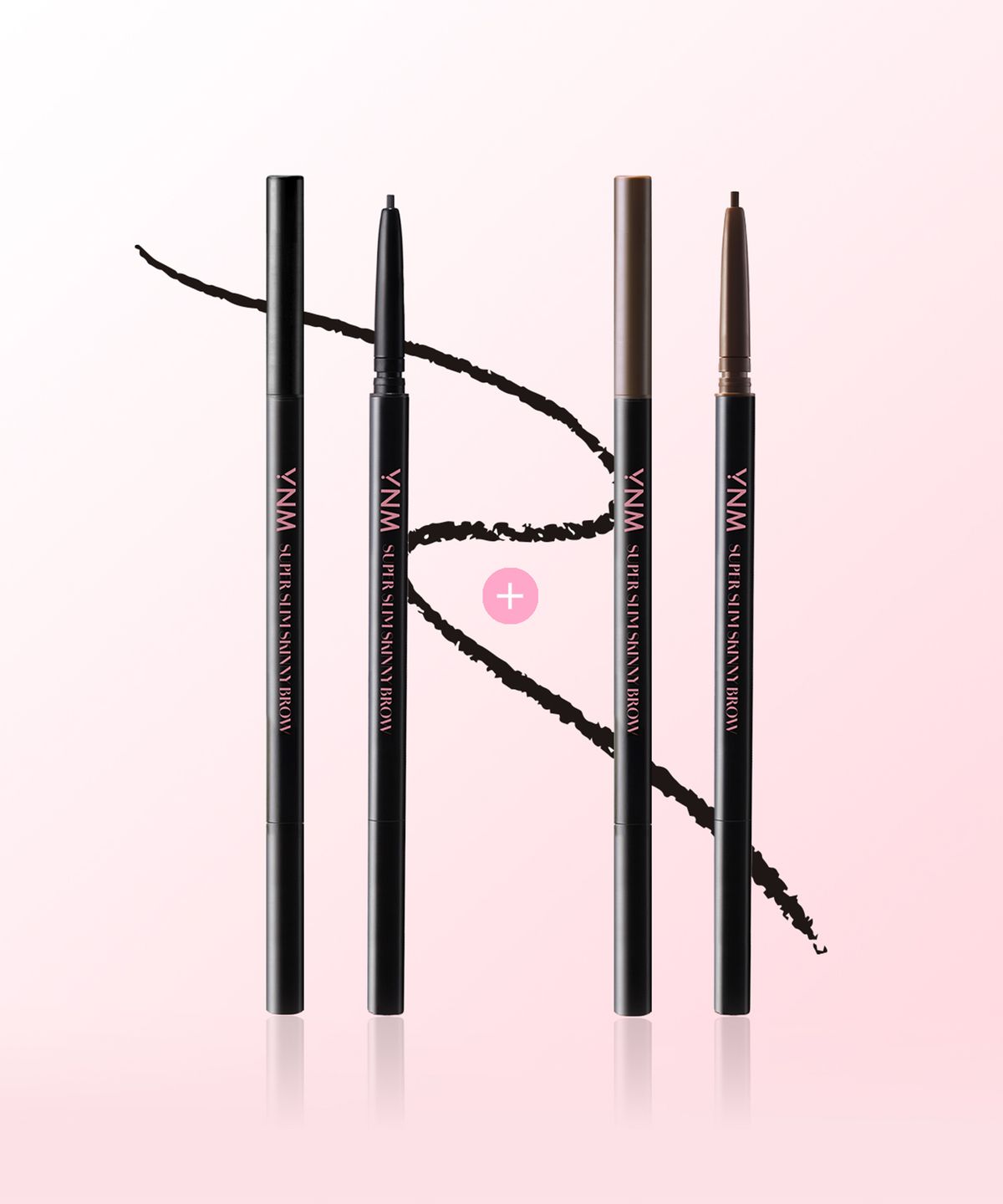 [2 pack] Super Slim Skinny Brow 2 colors 01 Brow Black