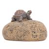 Hide A Key Tortoise Stone Decoraitons, Cute Fake Rock Key Hider Safe Storage Box Ornament for Outside Gaeden Decorative Faux Stone Contianer 12.2x8x6.