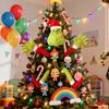 Świąteczna pluszowa zabawka Grinch z pluszowego materiału do dekoracji świątecznych i na prezent
