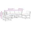 5 Piece Garden Sofa Set with Cushions White Solid Pine Wood
