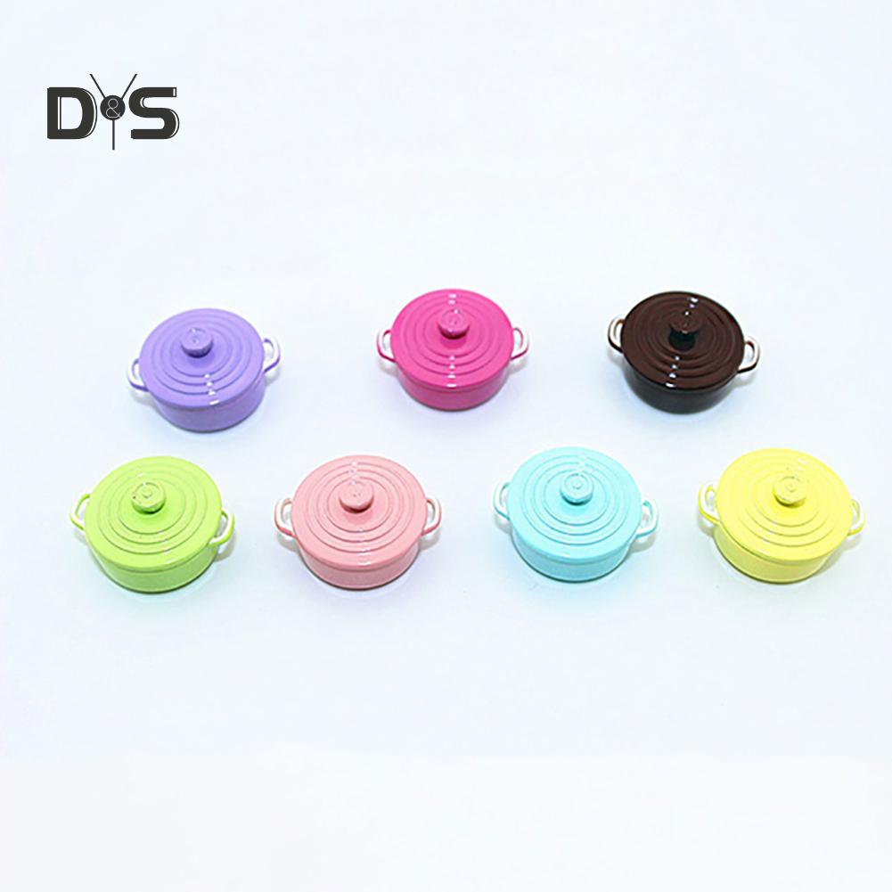 Fancytoy Market Miniatur-Suppentopf in Bonbonfarben, Puppenhaus-Zubehör, Geschenk, Saucenpfanne, Spielzeug