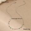 Hot-selling Color Zircon Series Stainless Steel Necklace  Fashionable French Exquisite Temperament Collarbone Chain 