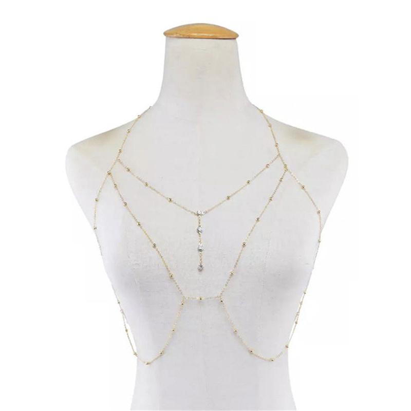Smykker Bust Chain Bikini Belly Chain Kvinne Midje Chain Beach Body Chain