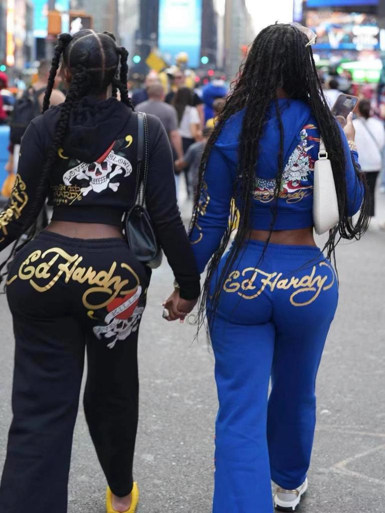 European and American Women's 2024 Casual Street Print Two-Piece Suit - Multicolor Girlfriend Set