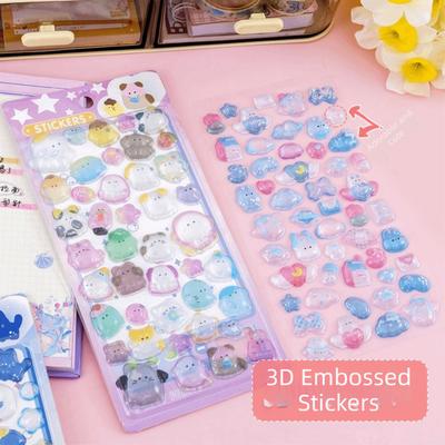 DIY Crafts 3D Crystal Sticker Relief Decorative Sticker Notebook Journal Planner Scrapbooking