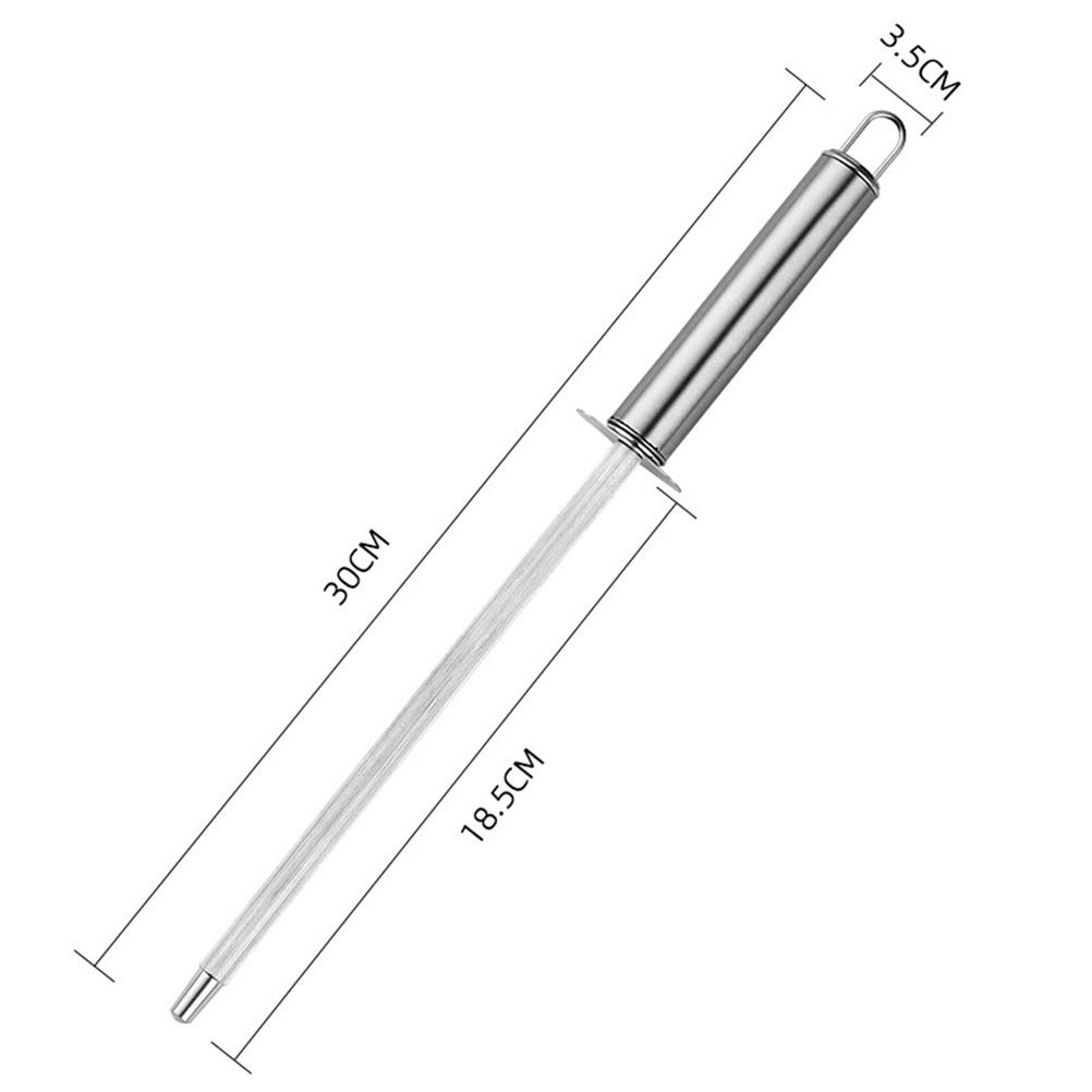 Stainless Steel Sharpening Rod Ergonomic Knife Sharpener Honing Steel Home Kitchen Chef Cooks Sharpening Rod