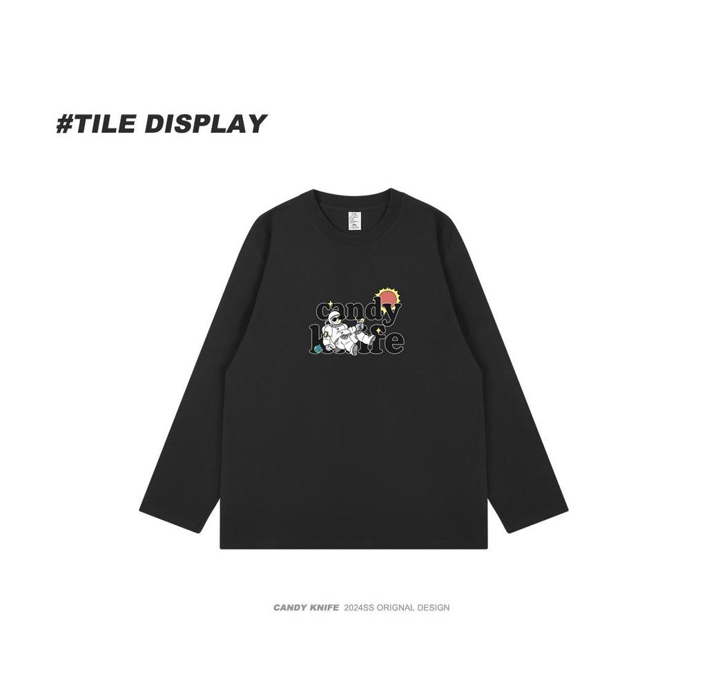 Trendy 2024 American Cartoon Print Unisex Long Sleeve T-Shirt