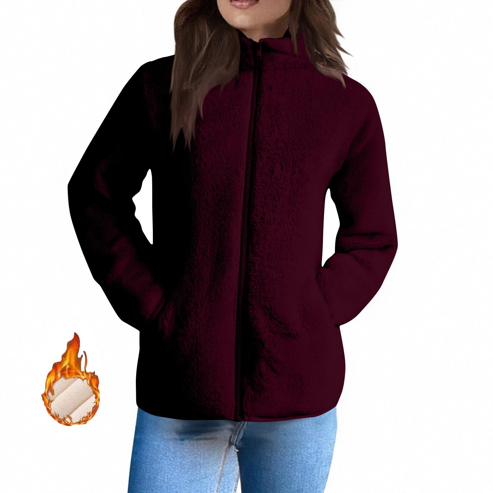 

Женские зимние пальто Теплые плюшевые куртки Кардиган с открытой передней частью и длинными рукавами Модная пушистая верхняя одежда L