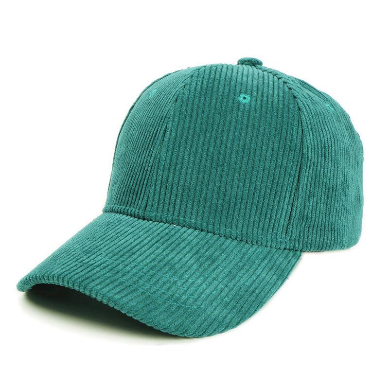 Baseball Cap Corduroy Hat Adjustable Curved Visor Vintage Solid Plain Men Women Casual Caps GZW