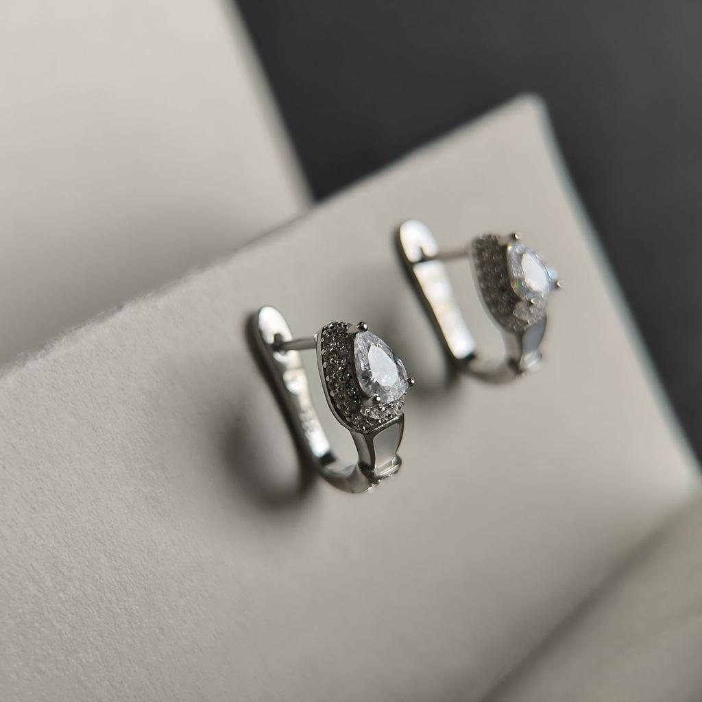 Silver Earrings with Natural Mother-of-pearl (2187097)