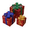 Christmas Light Gift Box Ornaments Set Holiday Cheer Glowing Lights Festive Holiday Tabletop Mantel Party Decor for Indoor Outdoor