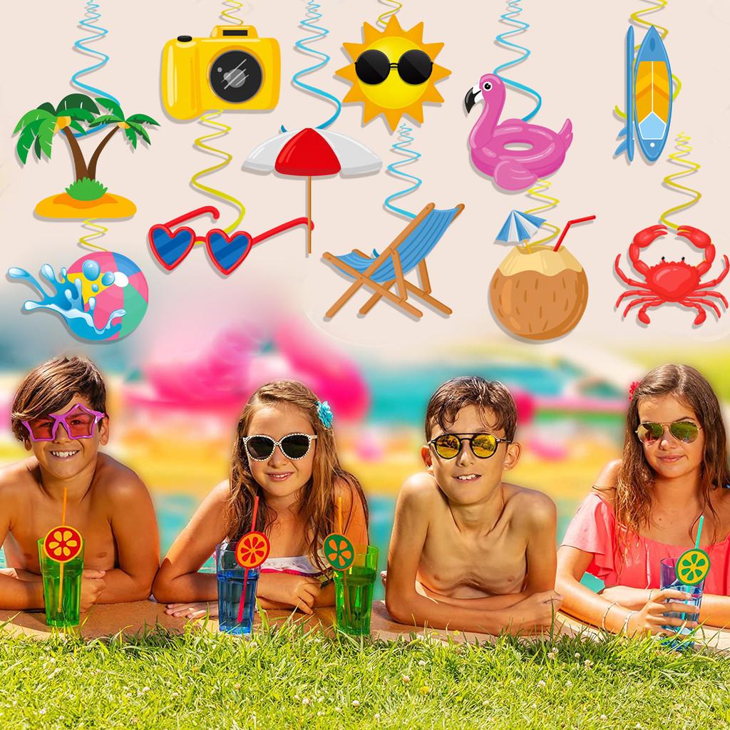 Celebration Beach Summer Paper Hanging Decorations For Birthday Holiday Events