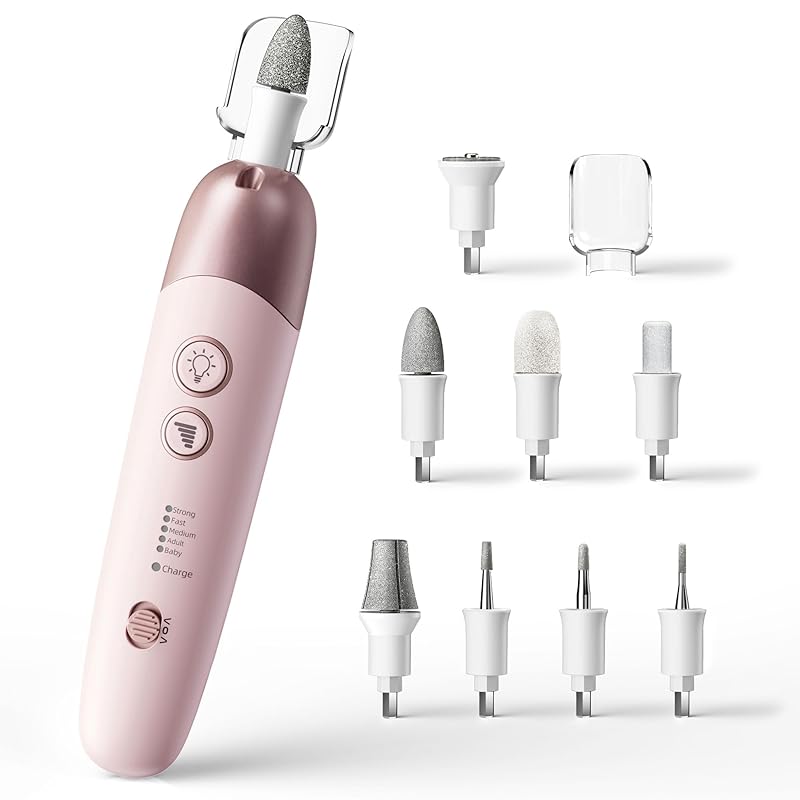 Cordless Electric Nail File Set, Portable Electric Nail Drill Machine,Professional Manicure Pedicure Kit, 5 Speeds Hand Foot Care Tool for Calluses,