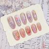 3D Gilded Dried Flower Nail Art Stickers - Retro Light Luxury with Gold Line