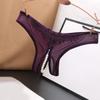 Sexy Hollow Out Crotchless Panties For Women Pearl Low Waist Lace Sheer Mesh Underwear Transparent Beaded Embroidered Thongs