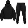 Unisex DIY Double-Hood Zipper Hoodie & Sweatpants Set for Couples - Autumn/Winter