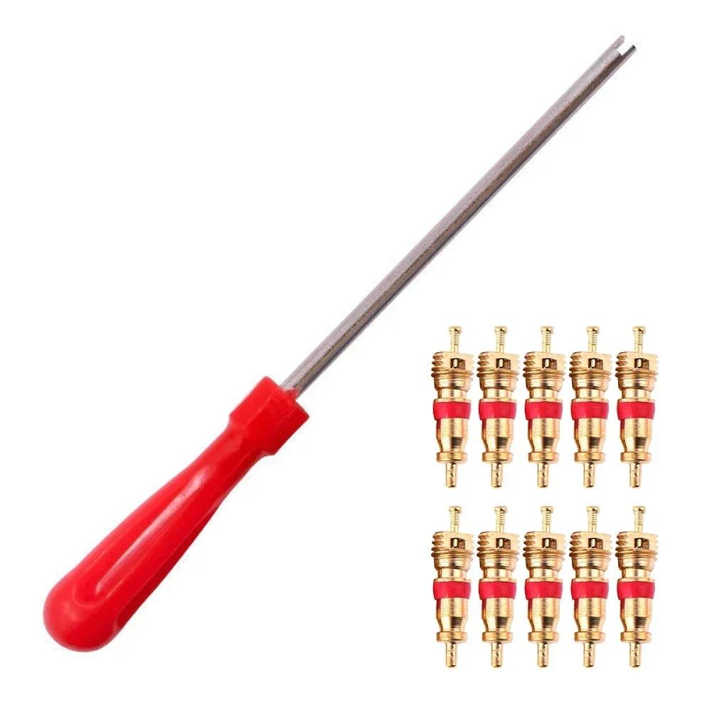 Portable Tire Valve Core Remover Installer Tool Removal Tool Bike Bicycle Car Motorcycle Tire Repair Tools Wrench Screwdriver